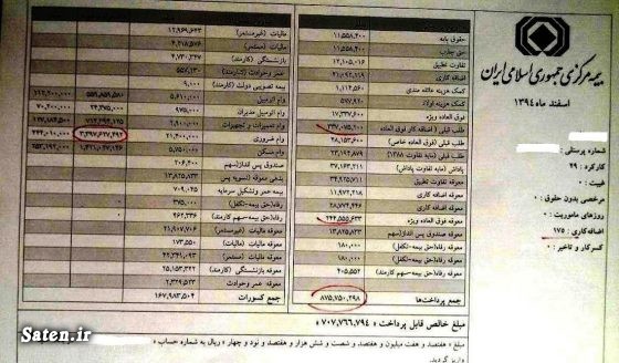 فیش حقوقی بیمه مرکزی سوابق عبدالناصر همتی رئیس بیمه مرکزی بیوگرافی عبدالناصر همتی