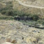 عکس های سقوط مرگبار اتوبوس ولوو به دره جاجرود اخبار جاجرود, چپ کردن اتوبوس, حوادث تهران, سقوط اتوبوس در دره