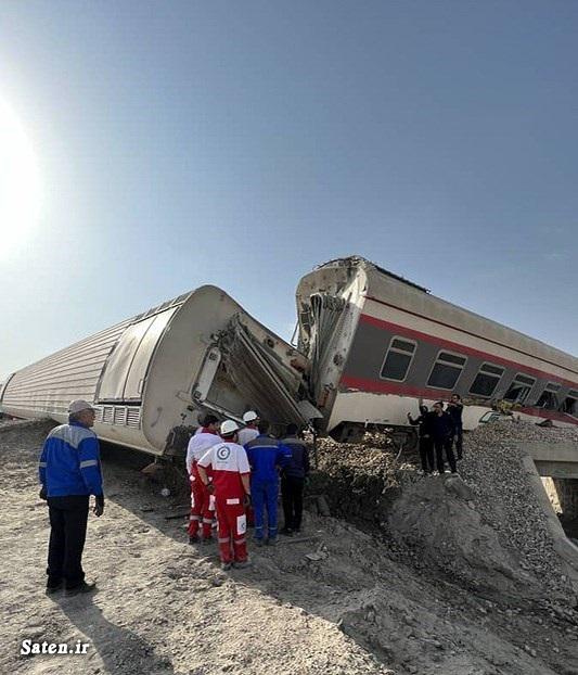 واژگونی قطار قطار مشهد یزد حادثه قطار تصادف با قطار