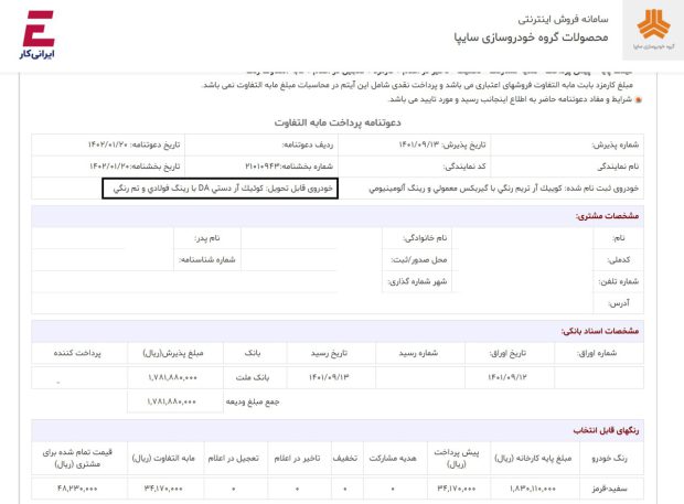 قیمت کوییک r (دو رنگ), قیمت کوییک سایپا